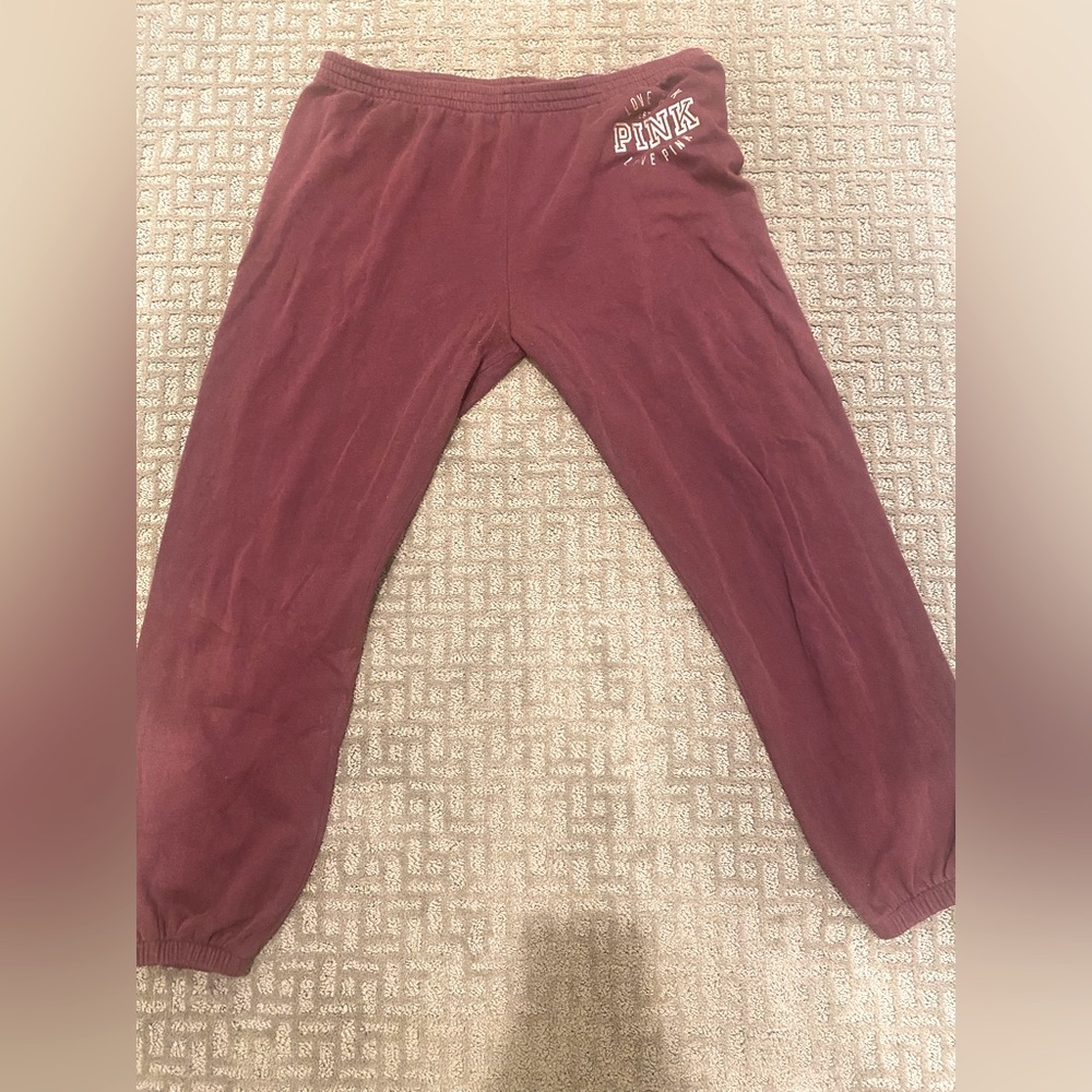 Plum/burgundy Victorias Secret PINK jogger sweats